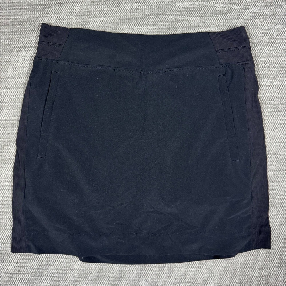 Athleta Black Active Skort Skirt Size 2 Mesh Shorts Golf Tennis Hiking Pockets